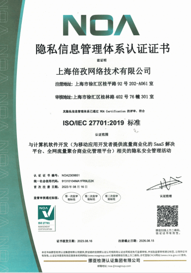 筑牢数据隐私安全底线，ADSCOPE通过ISO隐私信息管理体系认证！